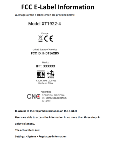 Motorola XT1922-4 & XT1922-5 clears FCC, could be Moto E5