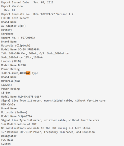 Motorola XT1922-4 & XT1922-5 clears FCC, could be Moto E5