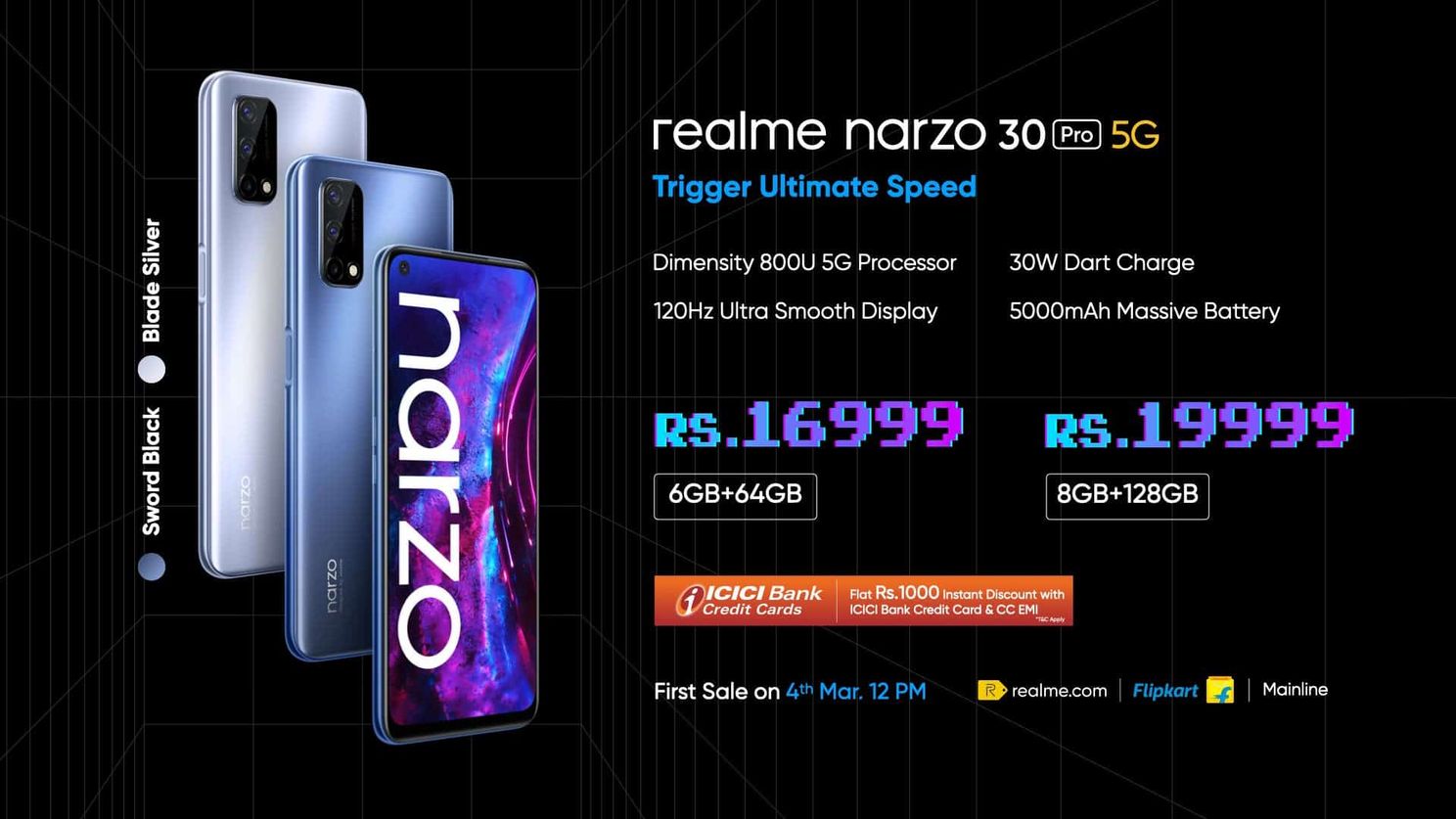 Realme Narzo 30 Pro 5G is launched with a 120 Hz screen and 5000mAh battery