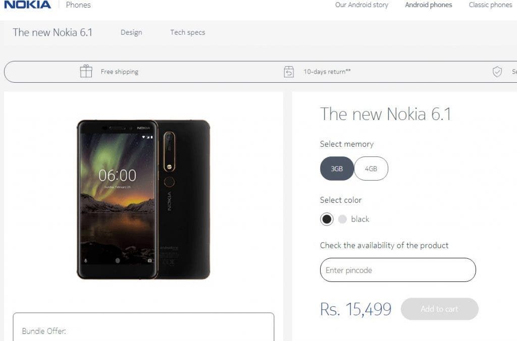 Nokia 6.1 price slashed ahead of  6.1 Plus launch in India
