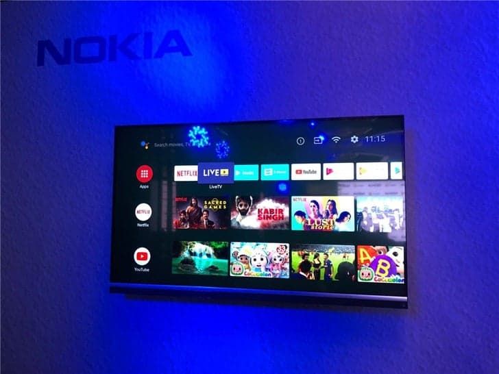 Nokia Smart TV real images with long JBL speakers exposed