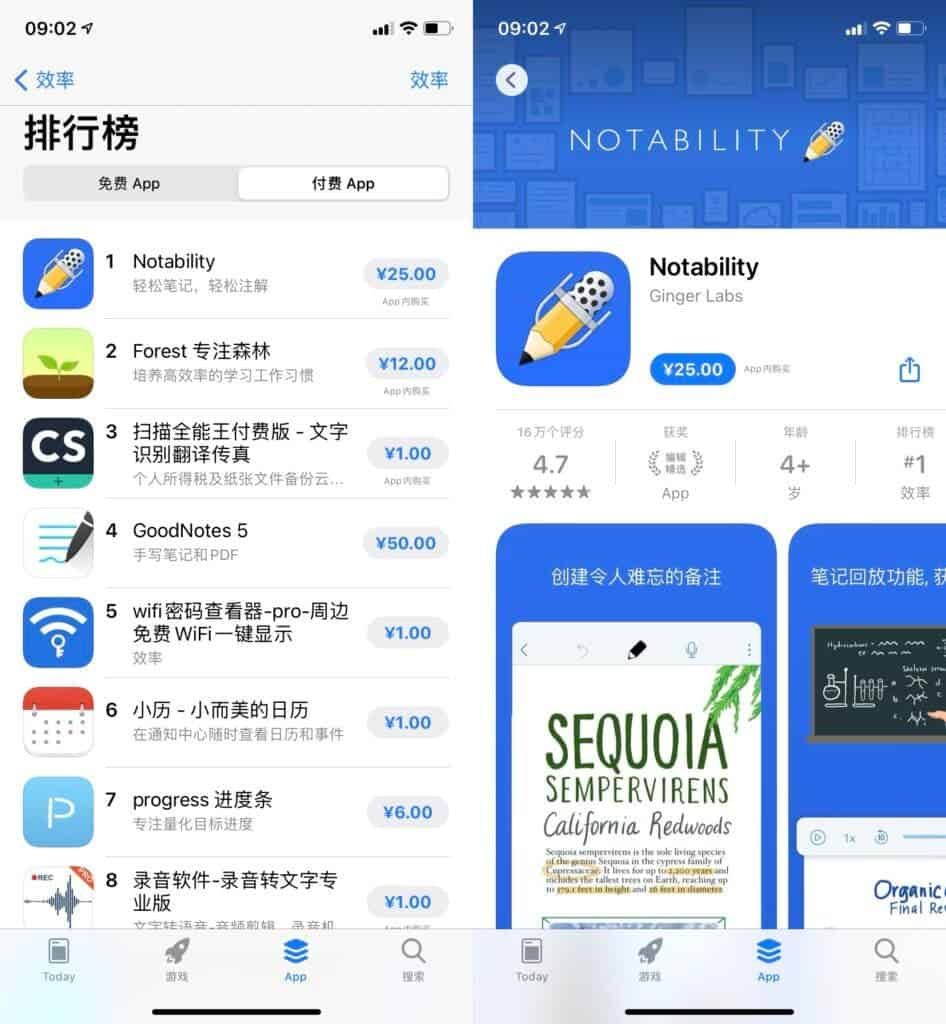 Notability gives lifetime access to all existing features for old users