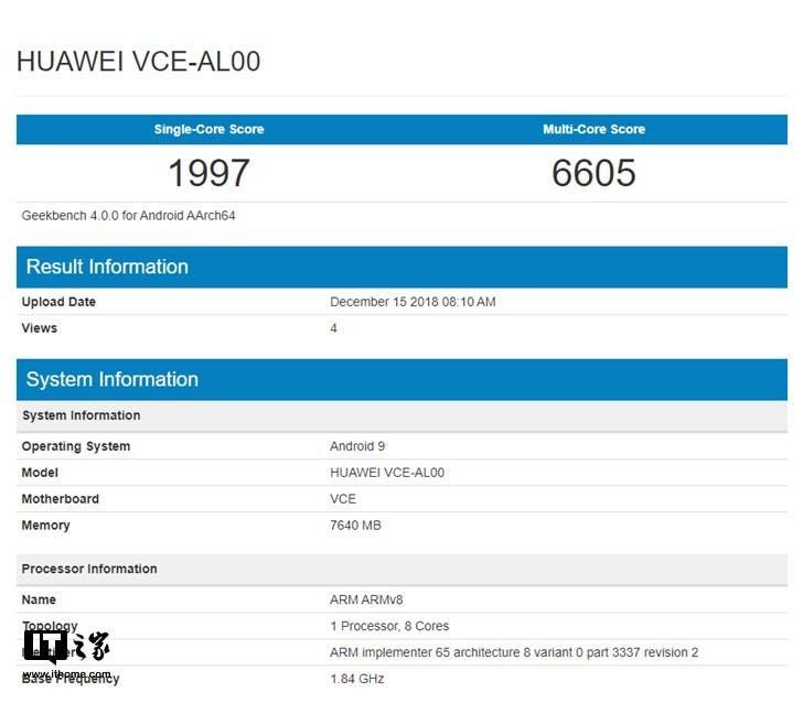 Huawei Nova 4 spotted on Geekbench with Kirin 970 & 8GB RAM