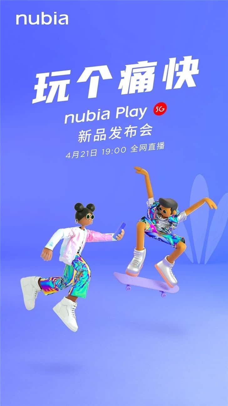 Nubia Play 5G confirmed to launch on April 21
