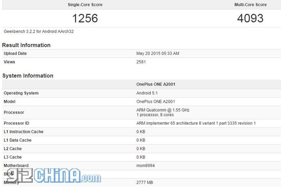 Breaking: Benchmarks of mystery OnePlus phone list Snapdragon 810 (OnePlus One 2015?)