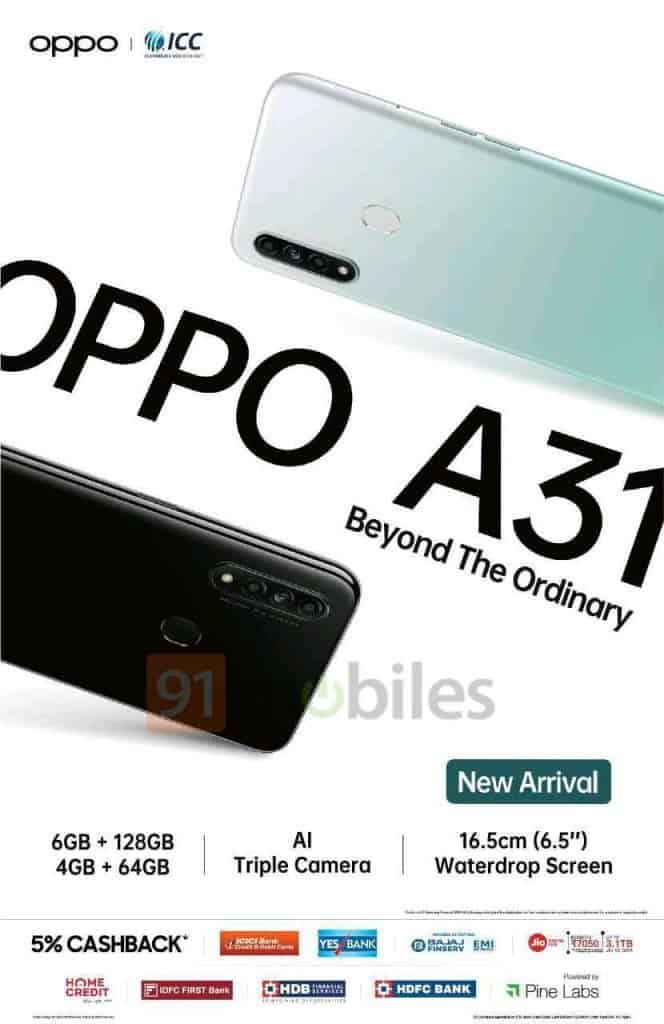 Oppo A31 to Launch in India Next Week, Sale Offers Revealed