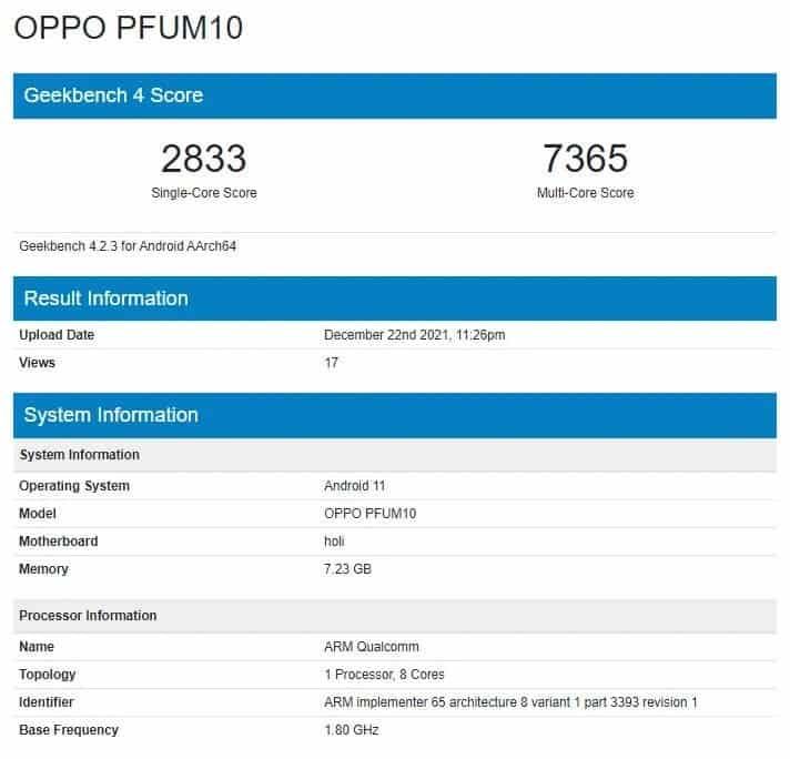 Oppo is preparing a Snapdragon 480 Plus smartphone with a FHD+ screen