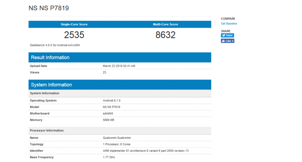 Alleged OnePlus 6 surfaces in GeekBench with impressive Single and Multi Core results