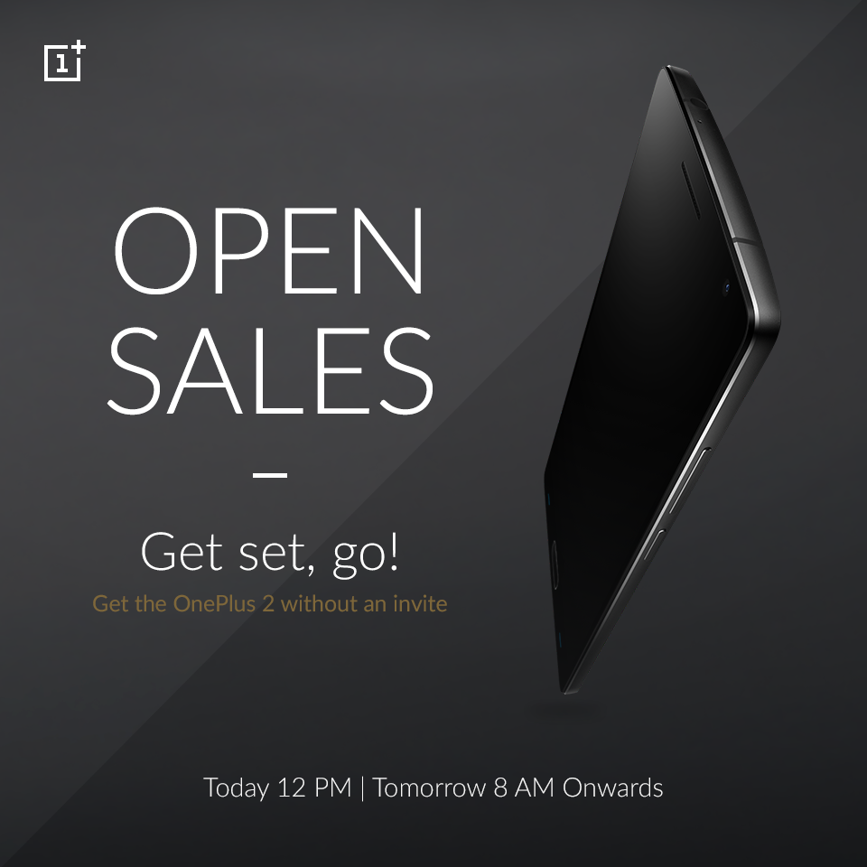 OnePlus 2 open sale starts 12PM IST today in India