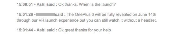OnePlus 3 launch date confirmed for 14th June