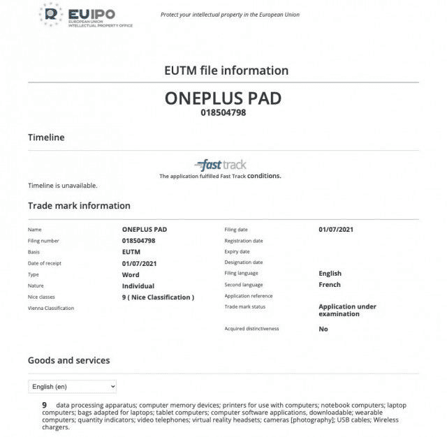 OnePlus applies for OnePlus Pad trademark - the tablet craze continues