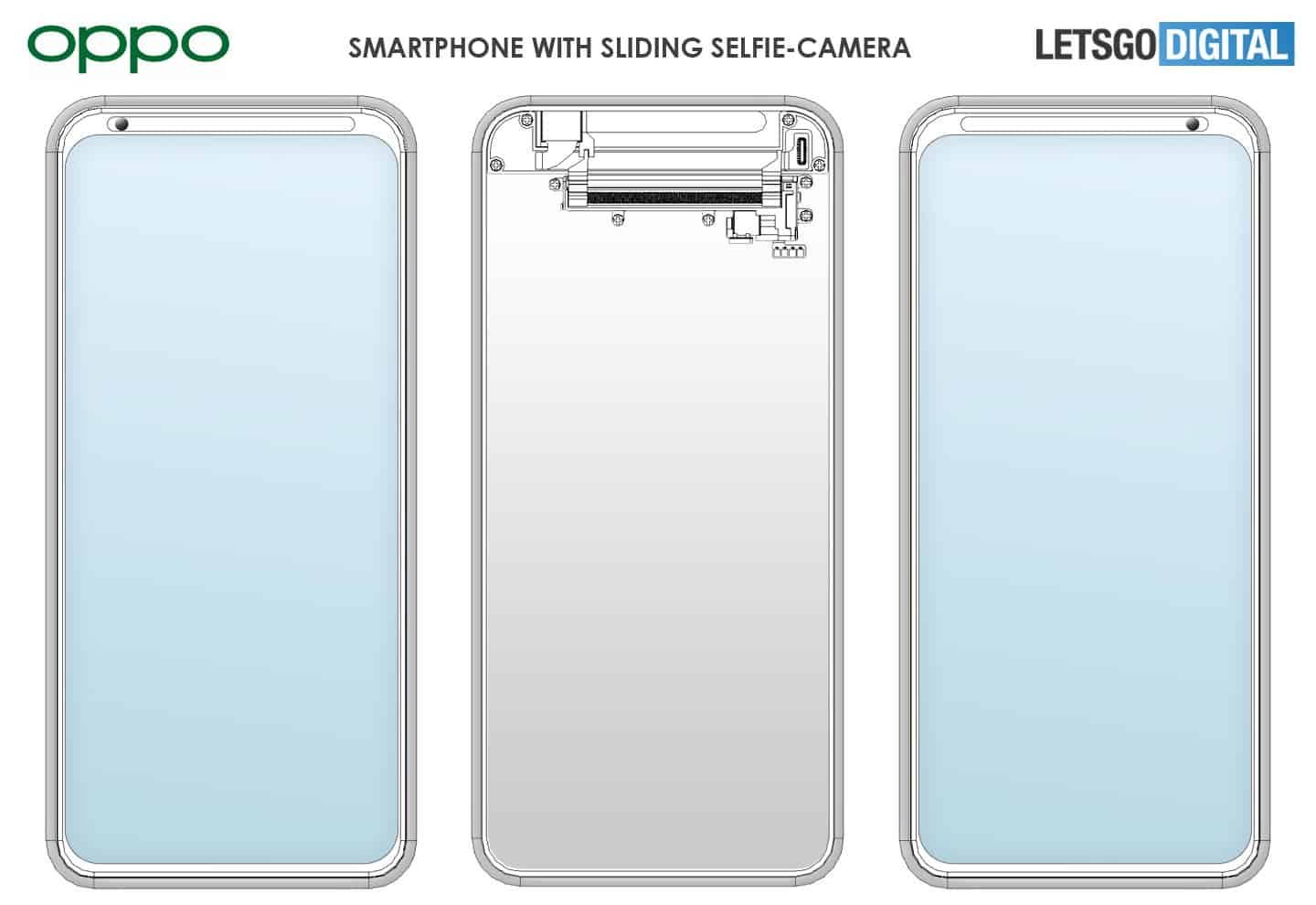 Oppo develops a smartphone with a moving selfie camera