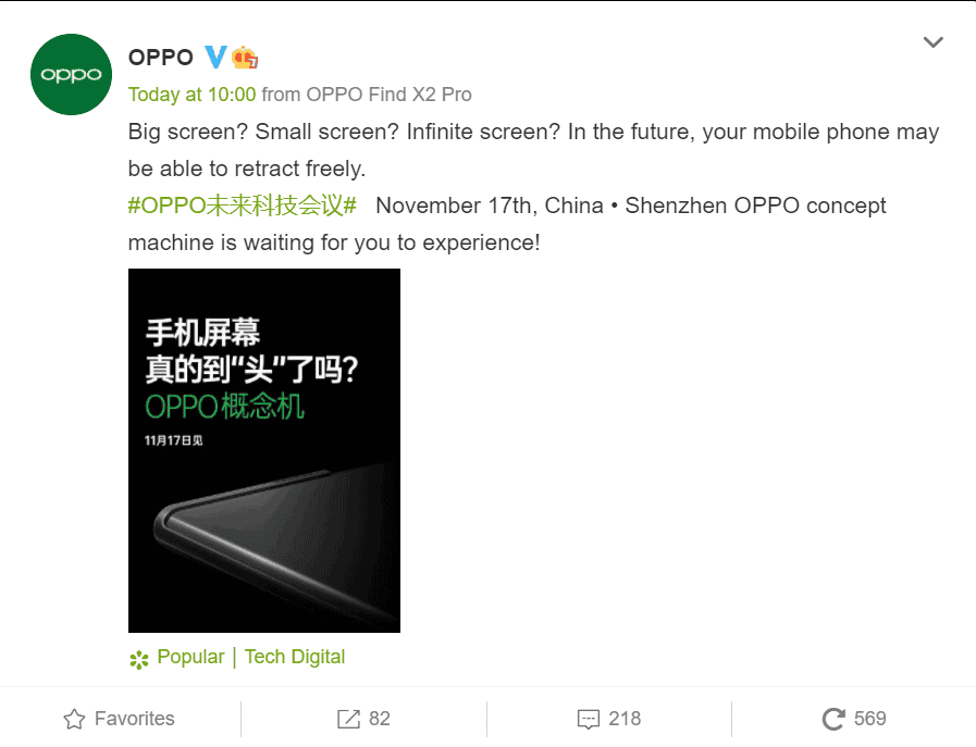 Oppo is working on a smartphone with a stretchable design
