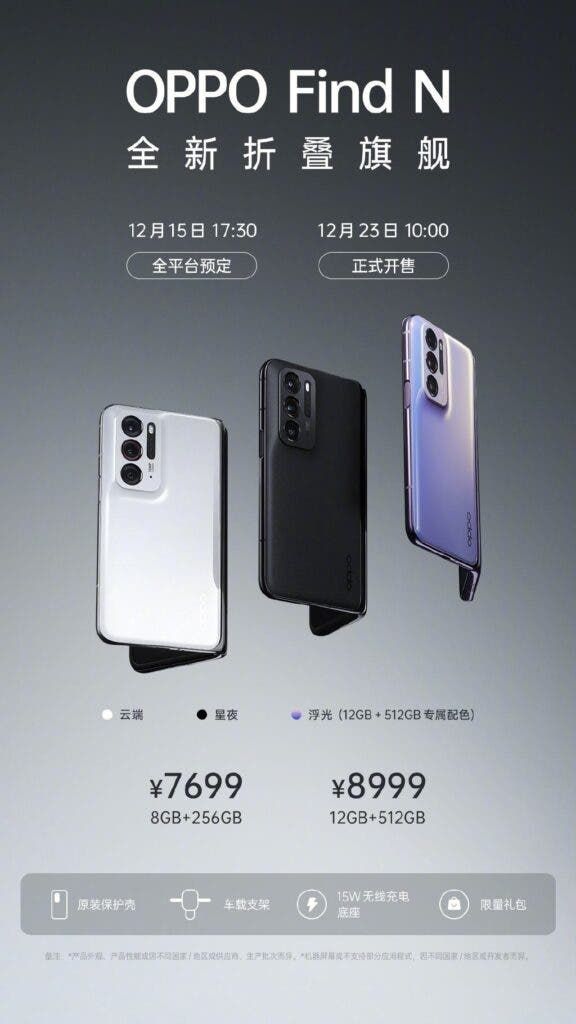 Oppo Find N foldable smartphone with a 7.1-inch 120Hz display released for $1200