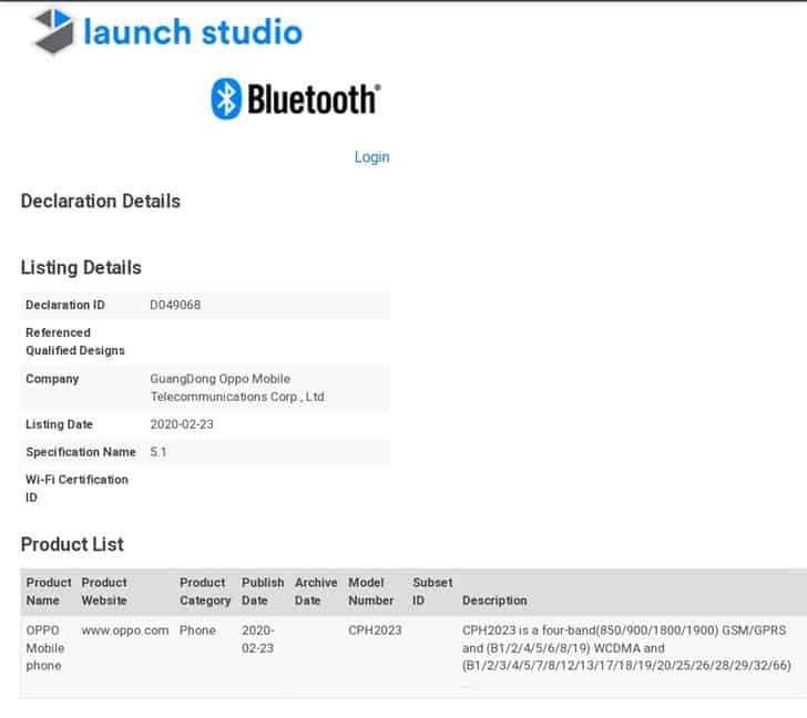 Oppo Find X2 Pro gets Bluetooth certification - exposes camera specs