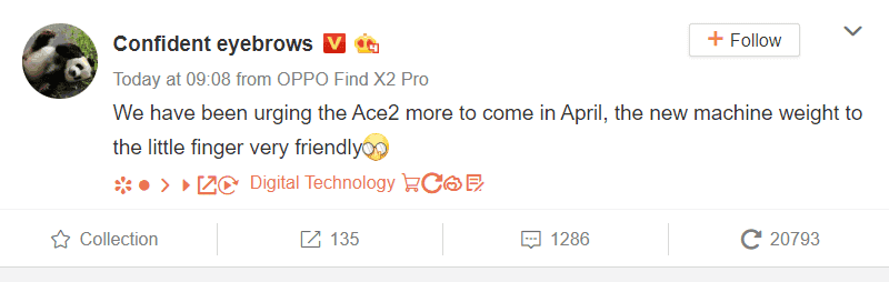 OPPO Reno Ace 2 will arrive in April -  may break the 65W fast charge record
