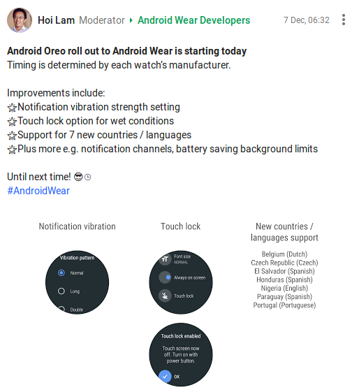 Oreo Update To Arrive Android Wearables From Today