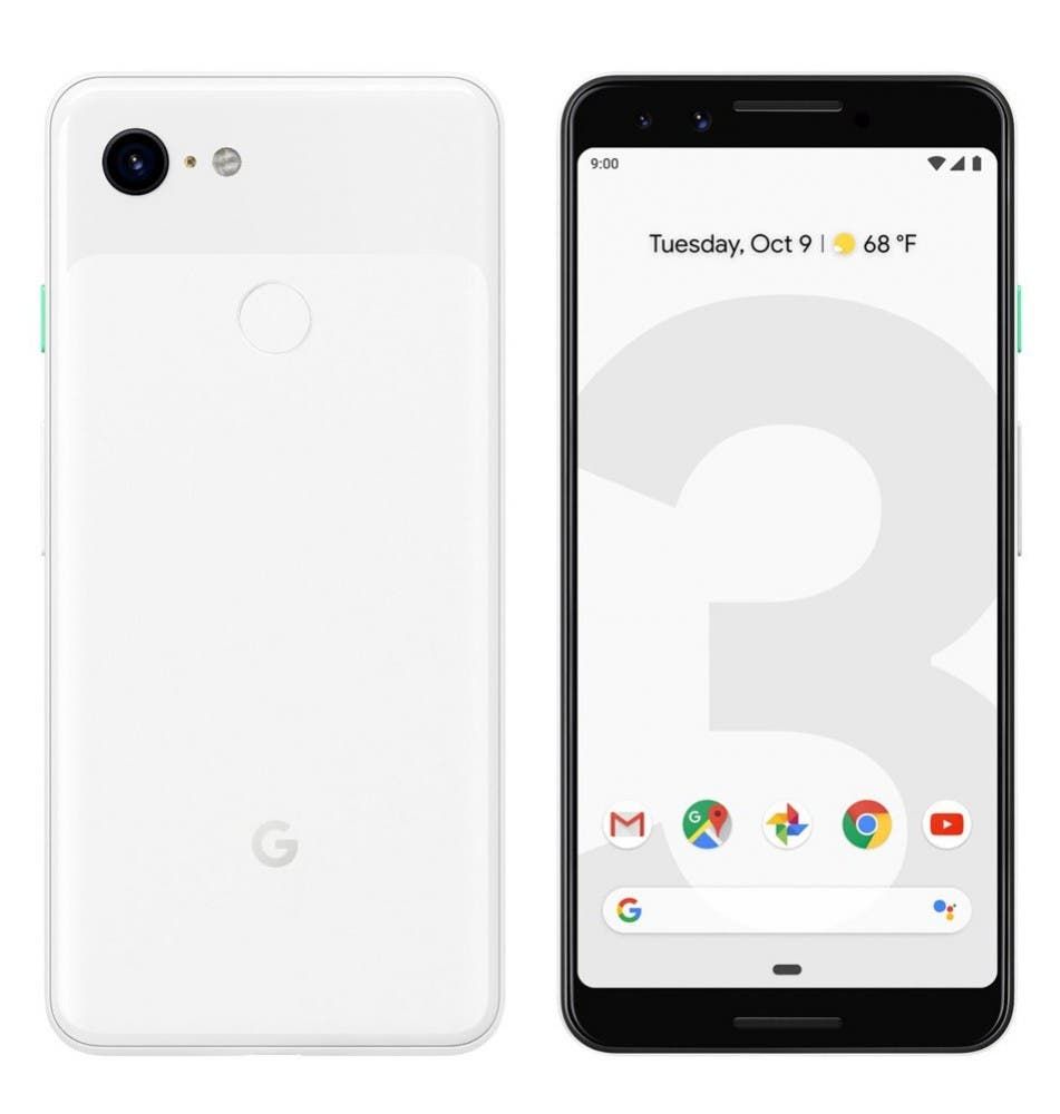 Pixel 3 in clearly white