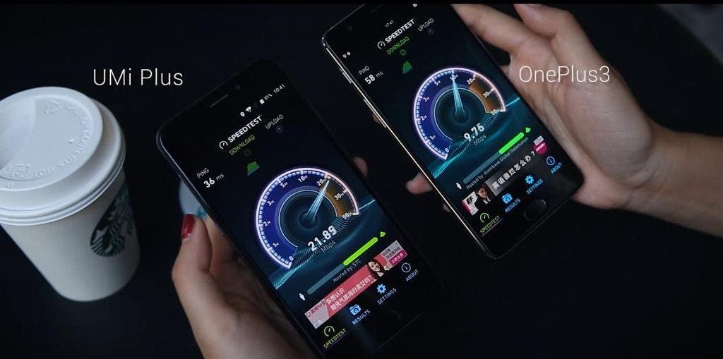 UMI Plus compared with OnePlus 3 - video