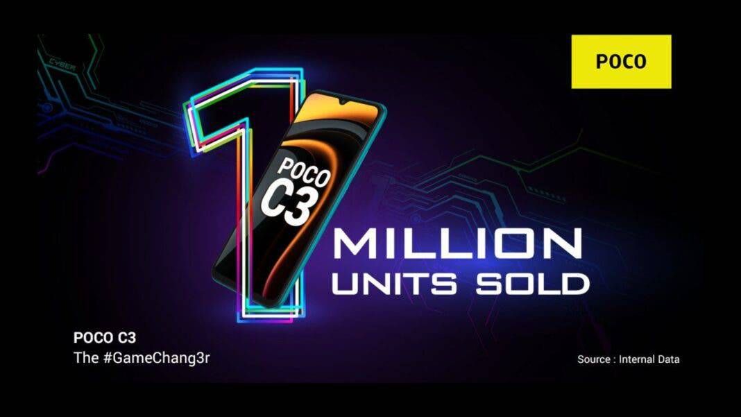 Poco C3 sales exceeded 1 million smartphones