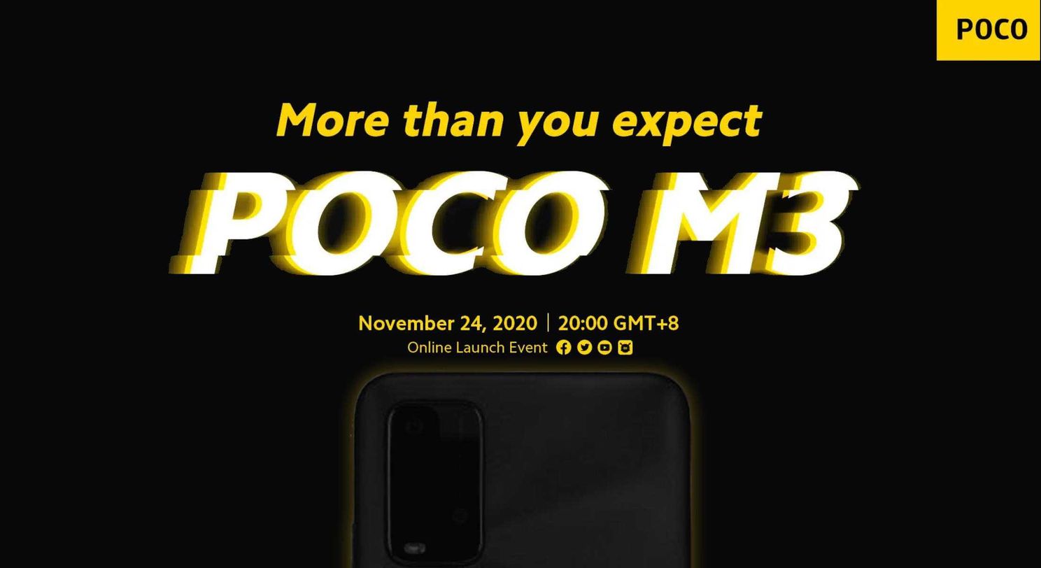 Poco M3 leaks in new renders with Yellow, Blue and Gray Color options
