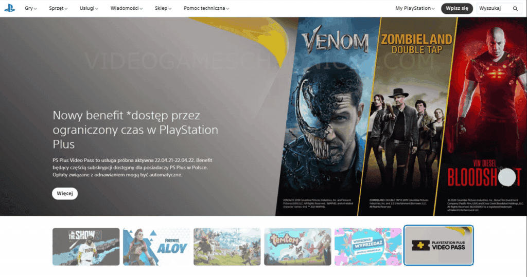 Sony PlayStation Plus Video Pass service - stream movies & watch TV from the PS4/PS5