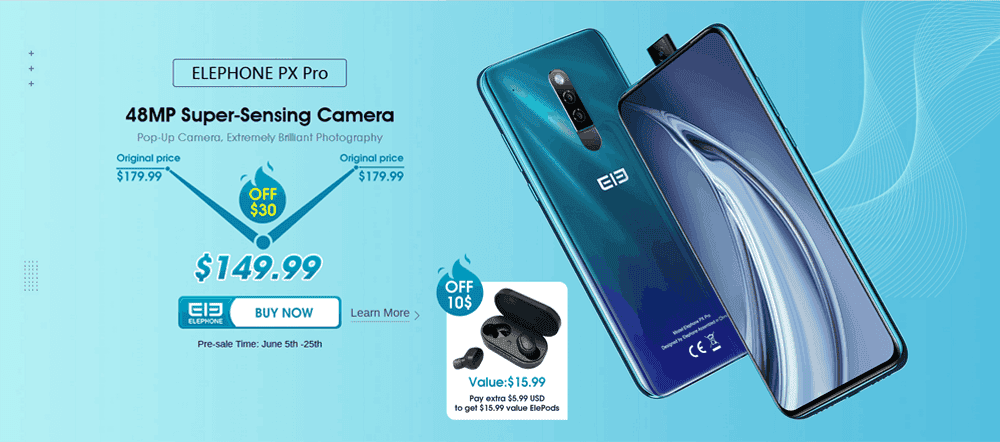 Launch promos for ELEPHONE E10 Pro and PX Pro