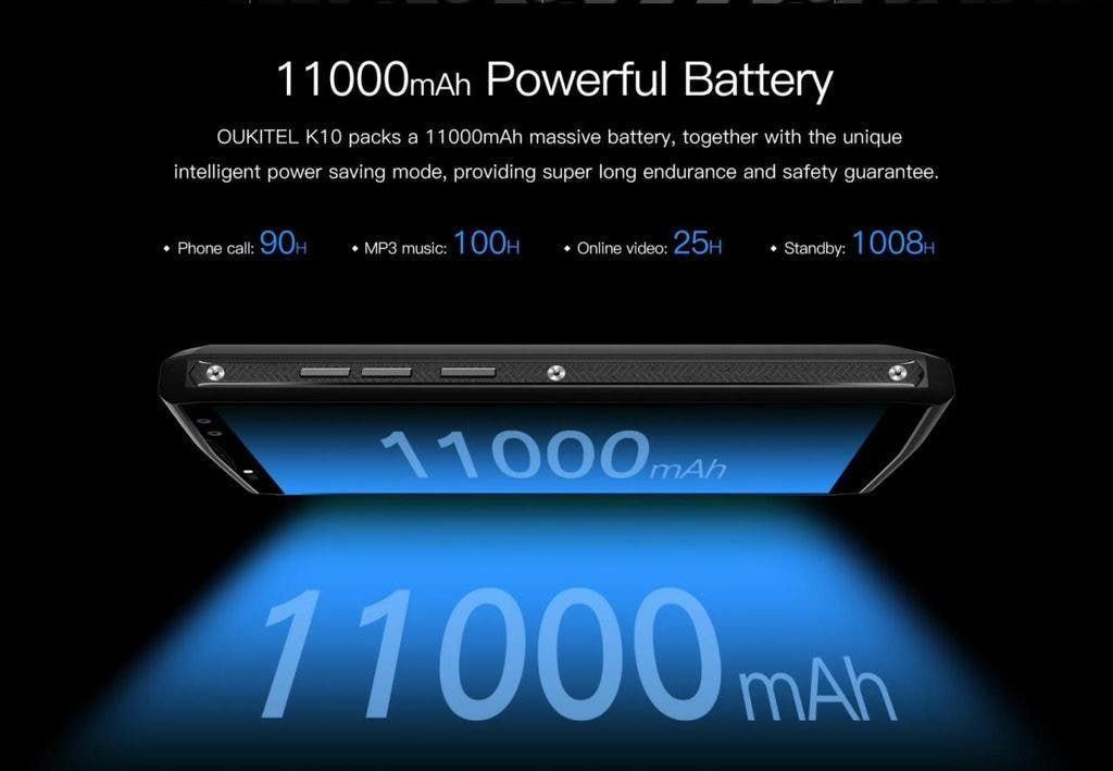OUKITEL K10 gets 5V/5A charger, fully charged in 170 minutes