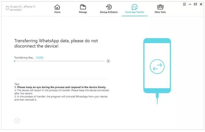 How to transfer WhatsApp from Android to iPhone