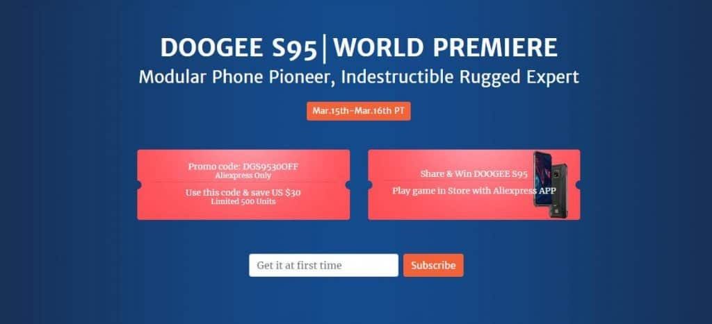 DOOGEE 7th anniversary sale, modular S95 only for $199.99
