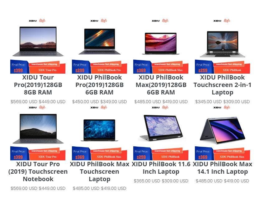 Best deals from XIDU Official Store for Double Eleven