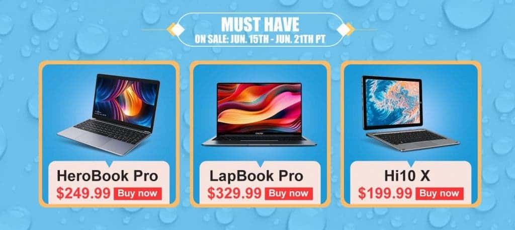 CHUWI Aliexpress Summer sale with coupons up to $50