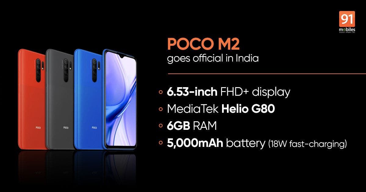 Poco M2 smartphone is announced and it's a copy of the Redmi 9