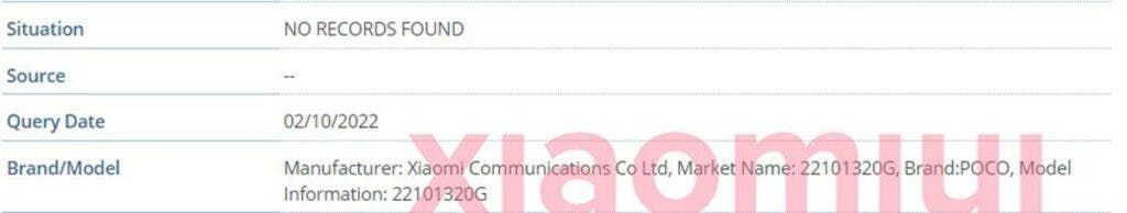 Poco X5 5G appears on IMEI ahead of its rumored October launch