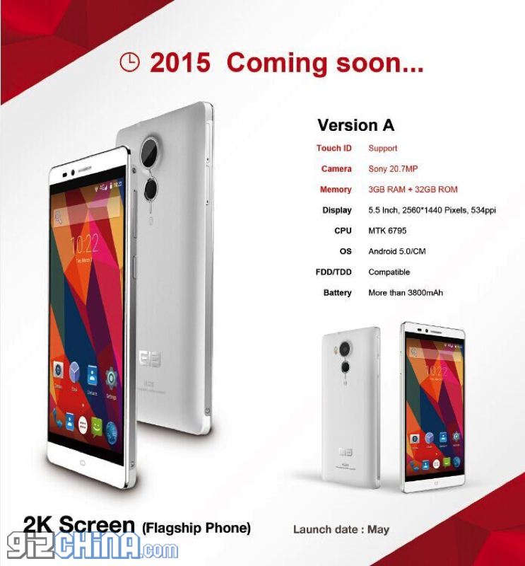 More details of the flagship 2K Elephone plus 3 other upcoming device