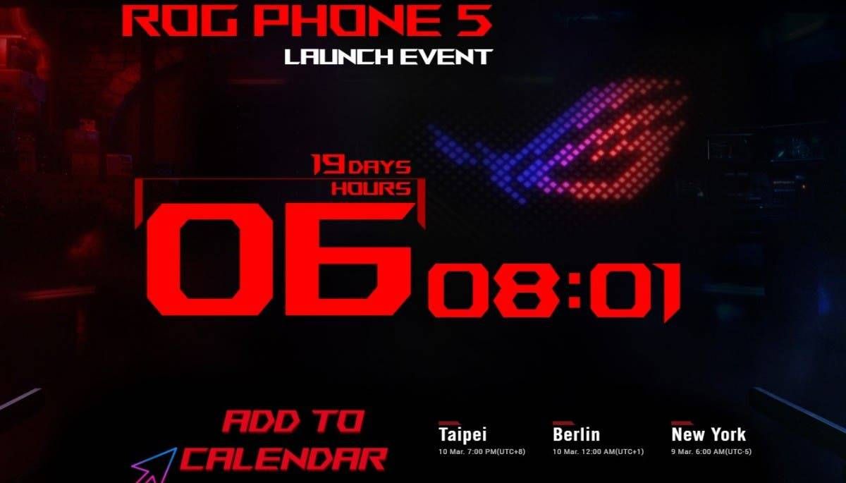 ROG Phone 5 coming on March 10 with SD888, 16GB RAM and 6000mAh