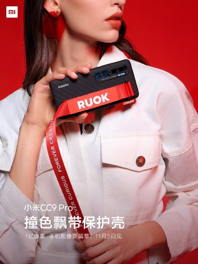 Xiaomi CC9 Pro will launch with "RUOK" protective case