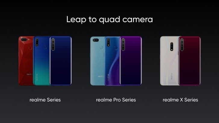 Three Realme phones with Quad-camera setup  to launch in October