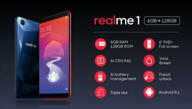 Oppo Realme 1 with Helio P60, 6GB RAM launched at a jaw-dropping price