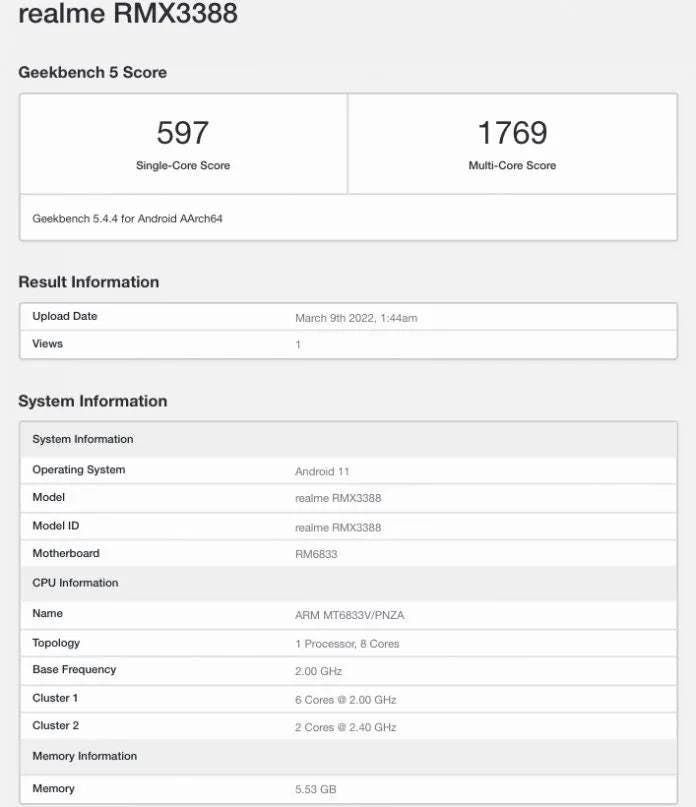 Realme 9 5G Appears On Geekbench, Buds Air 3 Realme India Page Live
