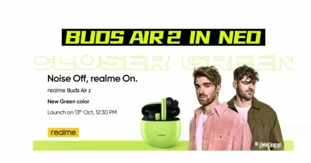 Realme Buds Air 2 To Get A New Green Color Variant On Oct. 13