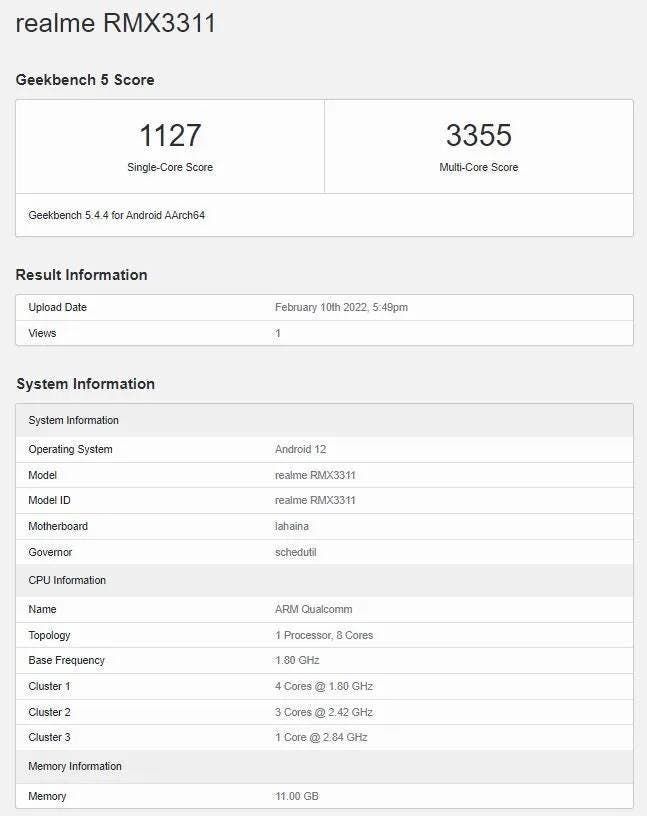 Realme GT 2 Global Variant Has Arrived On Geekbench With Key Details