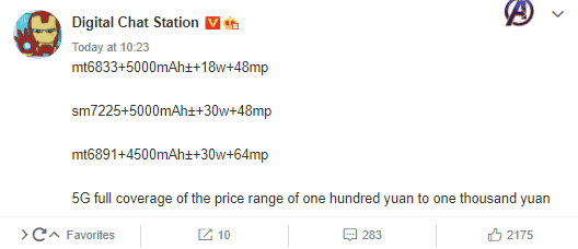 Realme Q3 series exposure - all models support 5G and costs less than $308