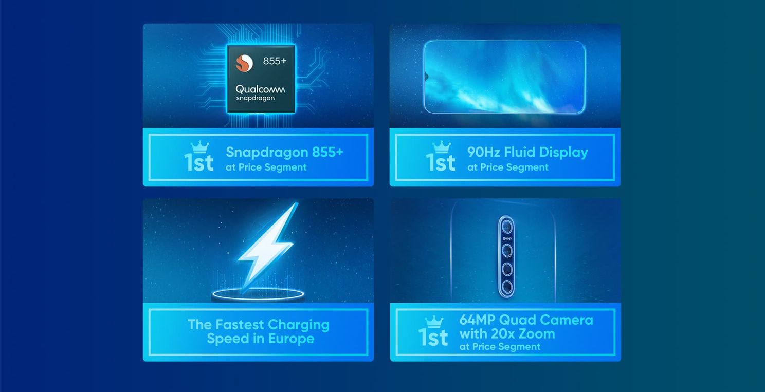 Realme X2 Pro will use a central 64MP quad rear camera