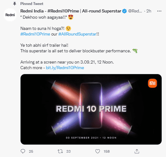 Redmi 10 Prime finally gets an official launch date