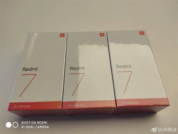 Redmi 7 box exposed - comes with 18 months warranty