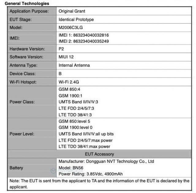 Redmi phone with MIUI 12 & 10W charger gets FCC certification