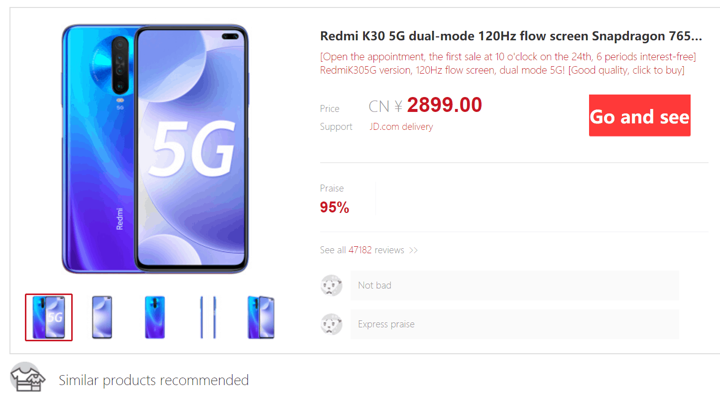 Redmi K30 5G 8GB + 256GB version to hit the shelves tomorrow for $413