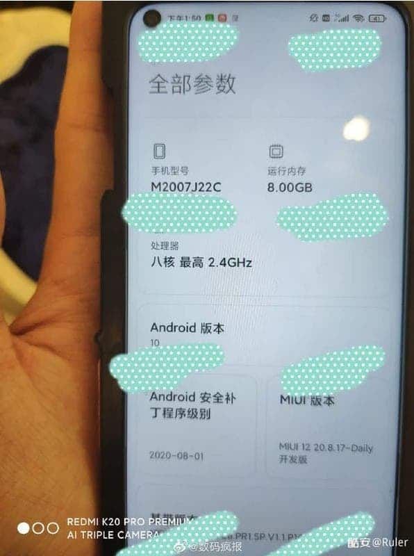 Alleged Redmi Note 10 Live Shots Surface With Key Specifications