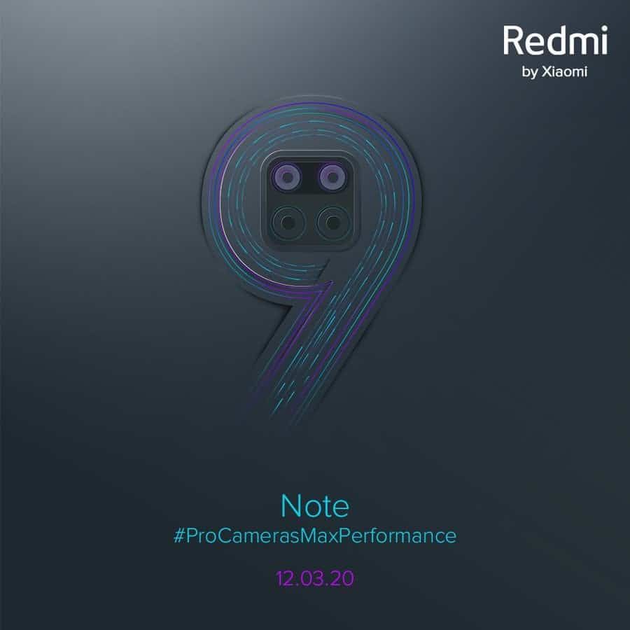 Redmi Note 9 set to arrive India on March 12